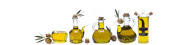 Olivenölflaschen, Bildausschnitt bei Höhe 620 mm 
