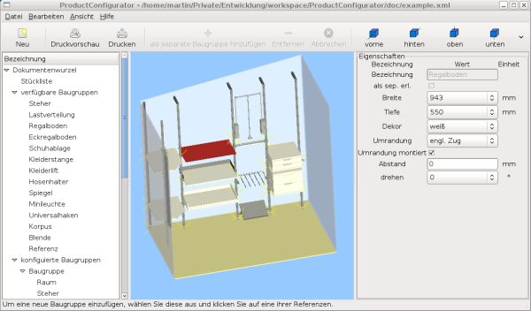 Screenshot ProductConfigurator