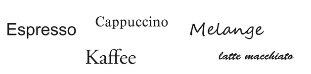 Latte Macchiato (Text frei wählbar), Bildausschnitt bei Höhe 620 mm