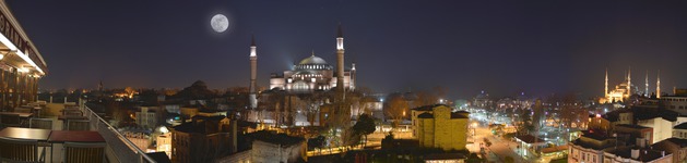 Istanbul bei Nacht, Bildausschnitt bei Höhe 620 mm