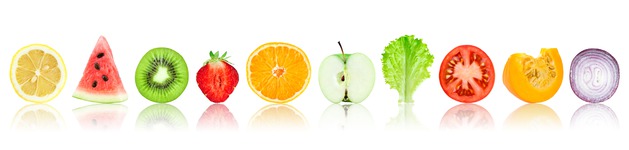 Obst und Gemüsemix, Bildausschnitt bei Höhe 620 mm