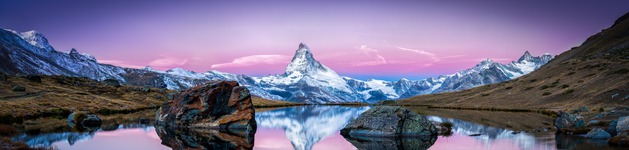 Matterhorn mit Stellisee, Bildausschnitt bei Höhe 620 mm